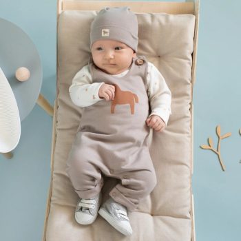 Pinokio - Wooden Pony uniszex kantáros nadrág bézs 62