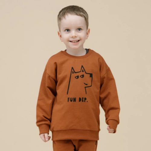 Pinokio - Olivier kisfiú pulcsi barna 128