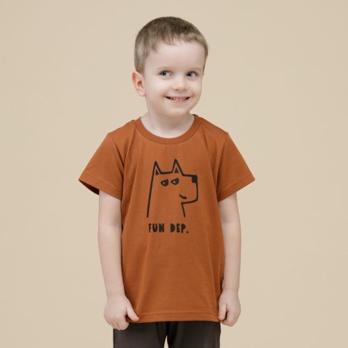 Pinokio - Olivier rövid ujjú kisfiú póló barna 140