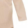 Pinokio - Lovely Day uniszex bordázott baba body bézs 56