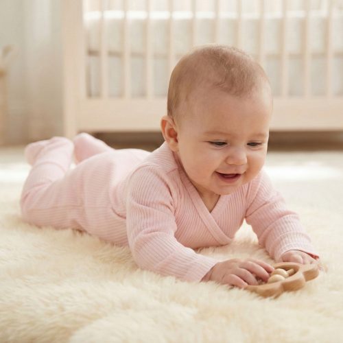 Pinokio - Lovely Day kislány bordázott rugdalózó rózsaszín 68