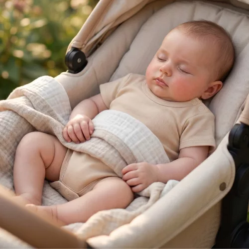 Pinokio - Lovely Day uniszex rövid ujjú body bézs 74