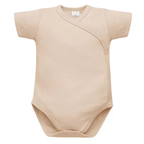 Pinokio - Lovely Day uniszex rövid ujjú baba body bézs 68