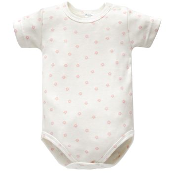   Pinokio - Lovely Day kislány rövid ujjú body virág ekrü 62