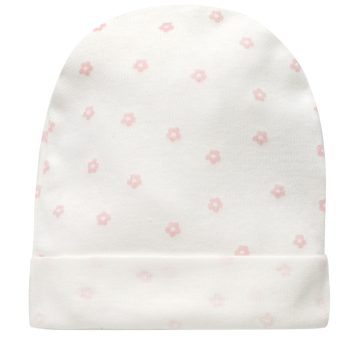 Pinokio - Lovely Day kislány baba sapka virágok ekrü 68