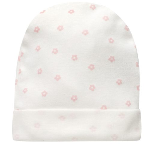 Pinokio - Lovely Day kislány baba sapka virágok ekrü 68