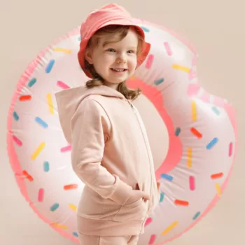   Pinokio - Summer Garden kislány cipzáras pulcsi rózsaszín 116