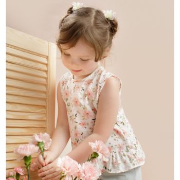   Pinokio - Summer Garden kislány ujjatlan tunika virágok rózsaszín 62