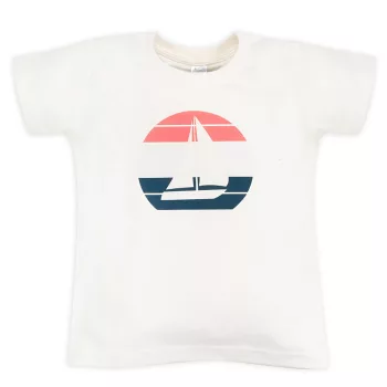 Pinokio - Sailor kisfiú rövid ujjú póló ekrü 80