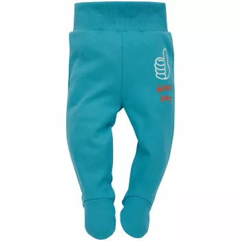Pinokio - Orange Flip kisfiú lábfejes nadrág türkiz 56