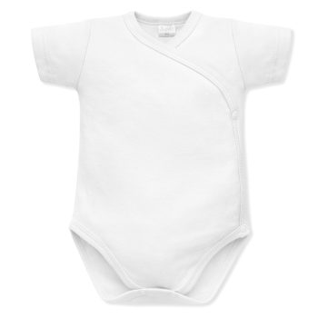   Pinokio - Lovely Day uniszex rövid ujjú baba body fehér 50