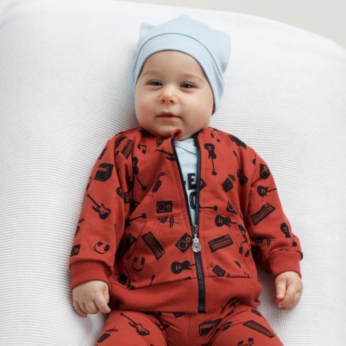 Pinokio - Lets Rock kisfiú kardigán tégla 134