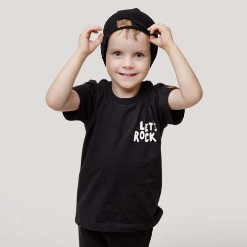 Pinokio - Lets Rock kisfiú rövid ujjú póló fekete 128