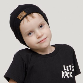 Pinokio - Lets Rock kisfiú bordázott sapka fekete 86/92