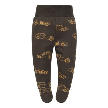 Pinokio - Old Cars kisfiú lábfejes nadrág autók barna 56
