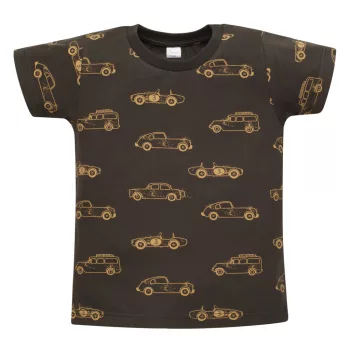   Pinokio - Old Cars kisfiú rövid ujjú póló autó barna 80