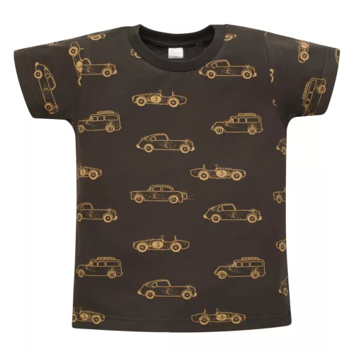 Pinokio - Old Cars kisfiú rövid ujjú póló autó barna 98