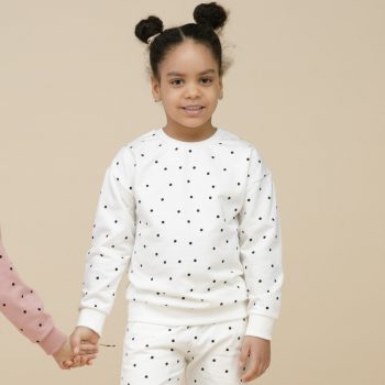 Pinokio - Tres Bien kislány pulóver pöttyös ekrü 110