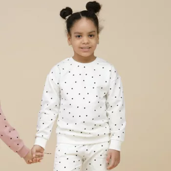 Pinokio - Tres Bien kislány pulóver pöttyös ekrü 116