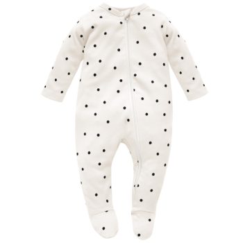   Pinokio - Tres Bien cipzáras kislány rugdalózó pöttyös ekrü 56