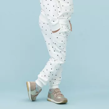 Pinokio - Tres Bien kislány nadrág pöttyös ekrü 116