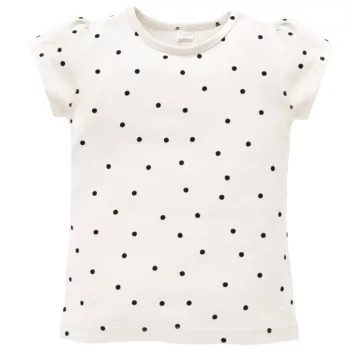   Pinokio - Tres Bien kislány rövid ujjú póló pöttyös ekrü 116