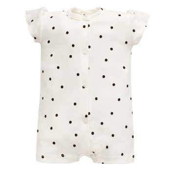   Pinokio - Tres Bien patentos kislány baba napozó pöttyös ekrü 62