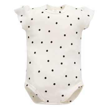   Pinokio - Tres bien kislány rövid ujjú body pöttyös ekrü 62