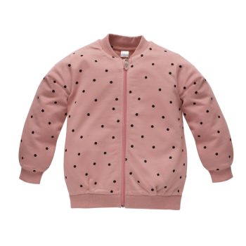   Pinokio - Tres Bien kislány cipzáras kardigán pöttyös rózsaszín 134