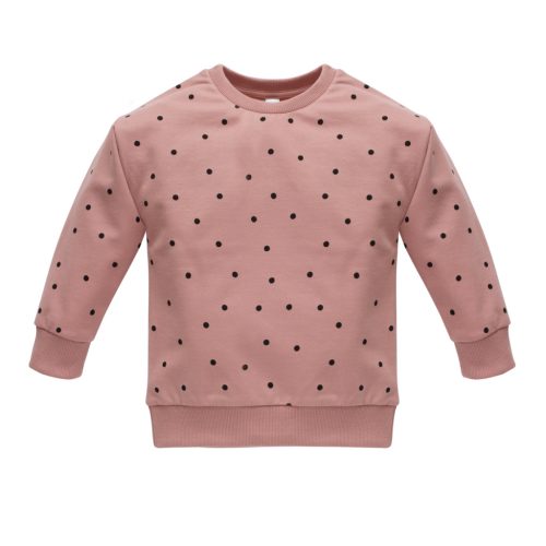 Pinokio - Tres Bien kislány pulóver pöttyös rózsaszín 128