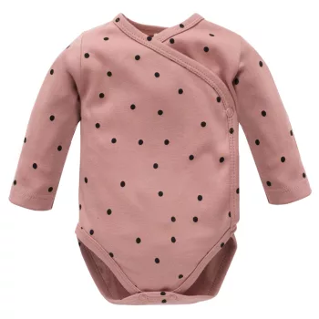   Pinokio - Tres Bien kislány baba body pöttyös rózsaszín 50