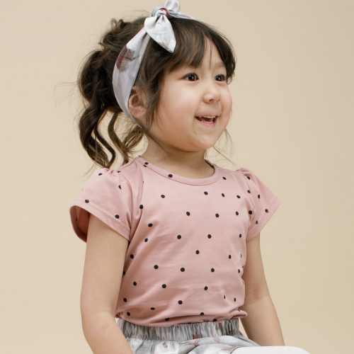 Pinokio - Tres Bien kislány rövid ujjú póló pöttyös rózsaszín 110