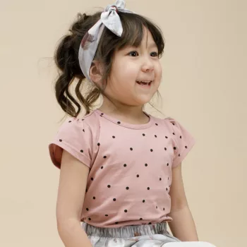   Pinokio - Tres Bien kislány rövid ujjú póló pöttyös rózsaszín 116