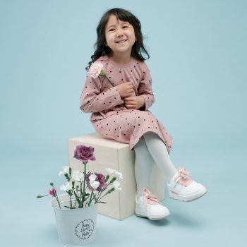 Pinokio - Tres Bien kislány ruha pöttyös rózsaszín 110