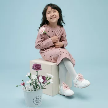 Pinokio - Tres Bien kislány ruha pöttyös rózsaszín 116