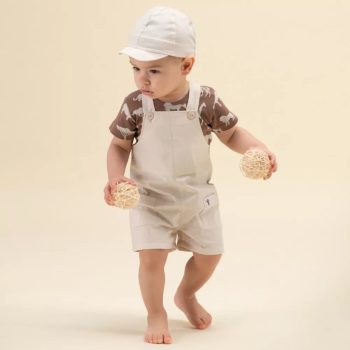 Pinokio - Safari kisfiú rövid kantáros nadrág bézs 62