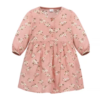 Pinokio - Tres Bien kislány ruha virágok rózsaszín 116