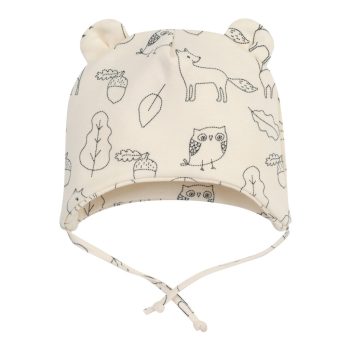   Pinokio - Secret Forest fülecskés, megkötős kisfiú sapka erdő ekrü 56