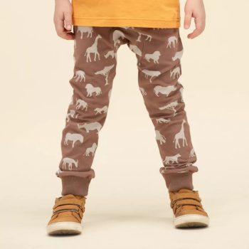 Pinokio - Safari kisfiú leggings állatok barna 62