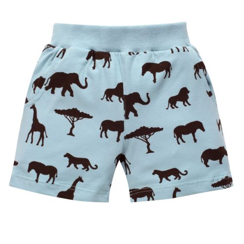 Pinokio - Safari kisfiú rövidnadrág állatok kék 92