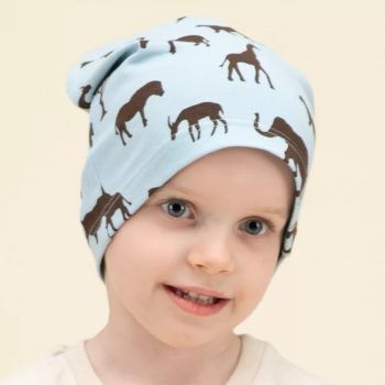 Pinokio - Safari kisfiú beanie sapka állatok kék 74/80