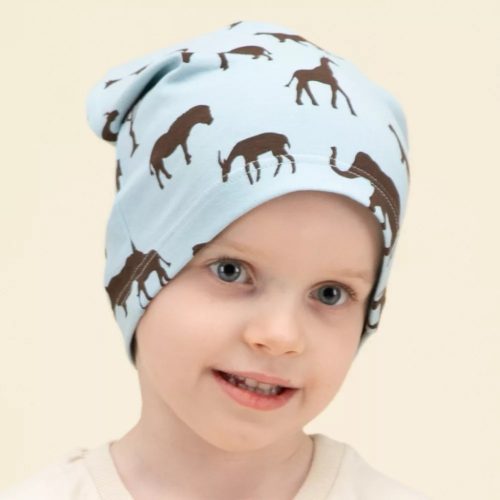 Pinokio - Safari kisfiú beanie sapka állatok kék 74/80