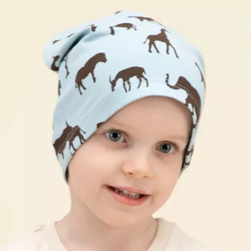Pinokio - Safari kisfiú beanie sapka állatok kék 98/104