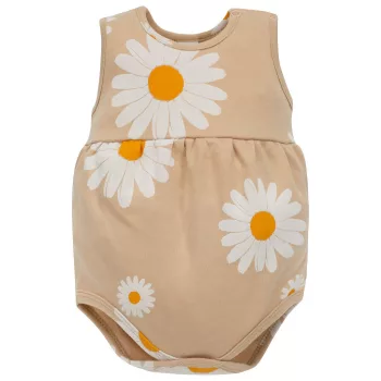   Pinokio - Daisy kislány ujjatlan body százszorszép bézs 86