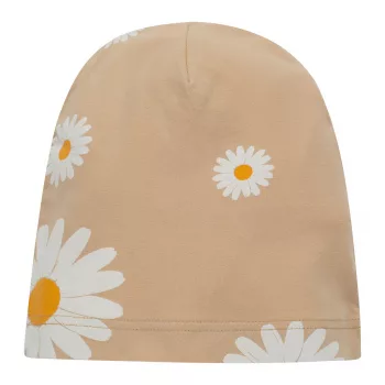   Pinokio - Daisy kislány beanie sapka százszorszép bézs 86/92