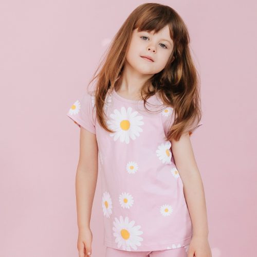 Pinokio - Daisy kislány rövid ujjú póló százszorszép rózsaszín 104