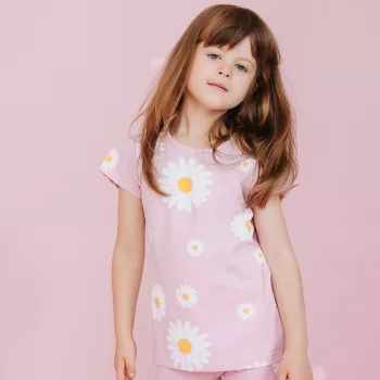   Pinokio - Daisy kislány rövid ujjú póló százszorszép rózsaszín 116