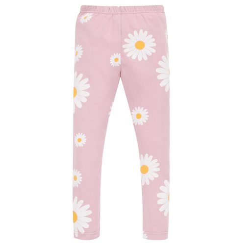 Leginsy slim różowy,stokrotki DAISY 104