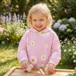Pinokio - Daisy kislány kapucnis pulcsi százszorszép rózsaszín 92