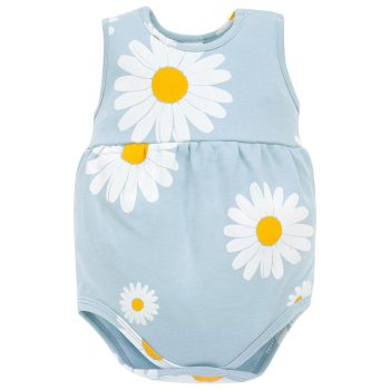   Pinokio - Daisy kislány ujjatlan body százszorszép kék 62